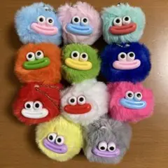 ファーボール マスコット キーホルダー 11個セット