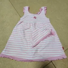 LE CHIC ELLE ワンピース水着 130cm ピンク ボーダー