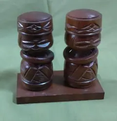 木製アイヌ調 彫刻装飾品