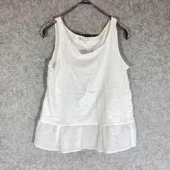 組曲（S2）タンクトップ/チュニック☘️白/シンプル/レース/綿/レイヤード
