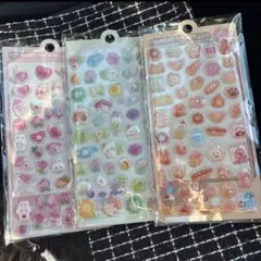 ぷくぷくシール 3Dシール 立体 ボンボンドロップ風シール 動物 パン 花