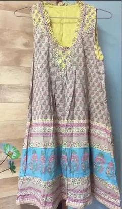 グリーンレーベル インド生地 ワンピース