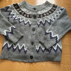 CHAMPAN ノルディック柄 カーディガン グレー