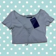 Brandy Melville レースアップ 半袖Tシャツのサムネイル