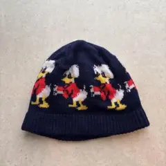 ドナルドダック ニット帽 ネイビー