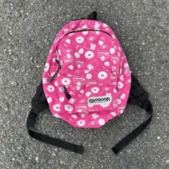 90s 00s OUTDOOR リュック ピンク チェック バックパック 円堂守