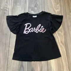 Barbie フリル袖 ブラック　GU　バービーTシャツ 120のサムネイル