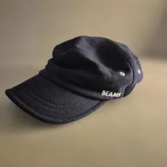 BEAMS ビームス ネイビー マリンキャップ 帽子 ロゴ コットン アメカジ