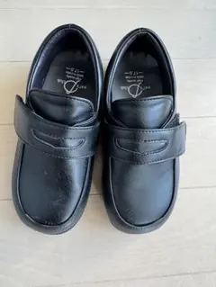 キッズ　マジックテープ着脱 ブラック フォーマルシューズ 17.0cm