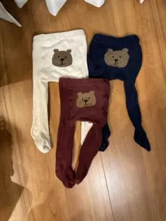 ベビータイツ 3点セット クマ刺繍　babygap