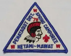 ボーイスカウト OA 78年 ペナタキット地区 ワッペン　ネイティブアメリカン