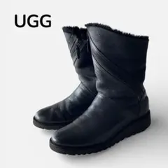 美品 ☆ UGG ムートン ジップアップ LORNA ショートブーツ ブラック