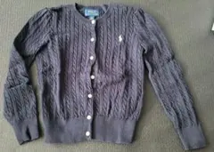 Polo Ralph Lauren ケーブルニットカーディガン 6X ネイビー