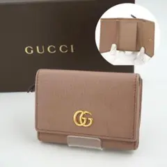 ✨極上美品✨　グッチ　ミニ財布　三つ折り　マーモント　GG レザー