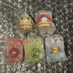お茶犬 パッケージミニチュアコレクション 温泉まったりゆらゆらつながるマスコット