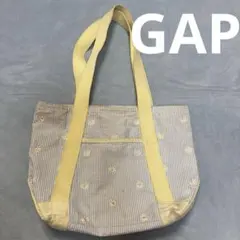 GAP ストライプ柄 花刺繍 토트 백