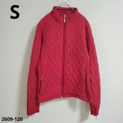 ストレートダウン【S】ジャケット 長袖 キルティング 赤 デート