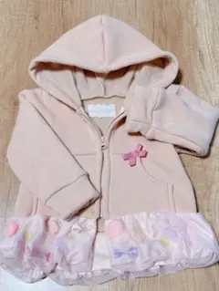 【美品】 パンパンチュチュ お花とリボンとバルーンパーカー 春物ベビー80サイズ