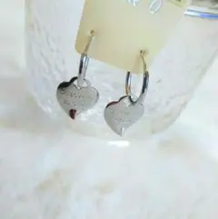 未使用 ピアス ハート シルバー フープピアス かわいい 2003 刻印 推し活