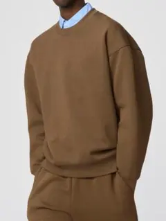 UNIQLO C オーバーサイズスウェットシャツ BROWN L