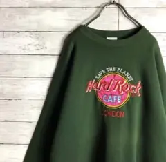 80s USA製DISCUS社 ハードロックカフェ トレーナー スウェット 刺繍