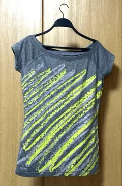 ナイキ　Nike 半袖Tシャツ ドライフィット　グレー/イエロー S
