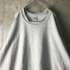 A3688古着　スウェット　グレー　無地　90s Y2K