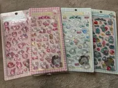 ボンボン　シール　4枚セット　3D サンリオ