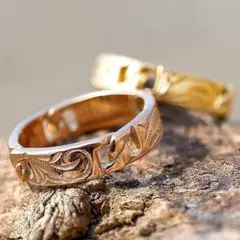 ハワイアンジュエリー リング 指輪 鎖チェーン スクロール