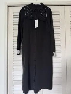 レースアップ オフショルジップワンピース 夢展望 DearMyLoveのサムネイル