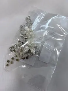 ウェディングヘッドドレス パールクリスタル