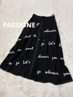 PASSIONE パシオーネ 手書き メッセージ プリント フレア スカートのサムネイル