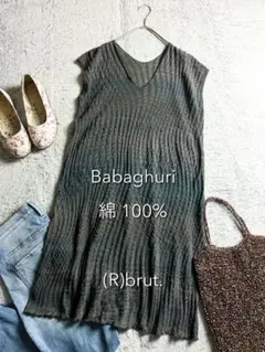 【Babaghuri】綿100% ジャガードニットワンピース ノースリーブ M 2026年最新】Babaghuri レディース ニットワンピースの人気アイテム