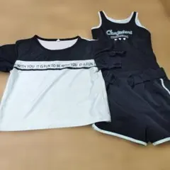 女の子　セパレート　水着 140cm ミント/ブラック