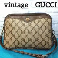美品♥グッチ OLDGUCCI ショルダーバッグ GG レザー ヴィンテージ