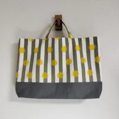 35　ハンドメイド　レッスンバッグ　絵本袋　図書バッグ　シンプル　入学入園準備