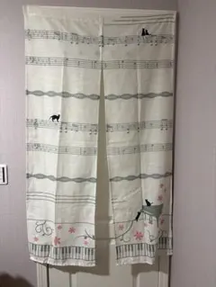 カインズ購入品♪音符♪と猫のイラストのれん
