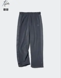 ユニクロ Needles フリースワイドパンツ ダークグレー M
