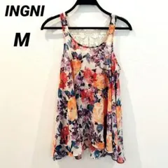 INGNI イング❤花柄 ノースリーブ チュニック シアー トップス М