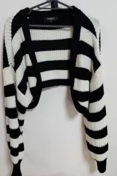 ボーダー長袖ニット　М