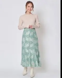 And Couture ♡ ミントグリーン花柄レースワンピース