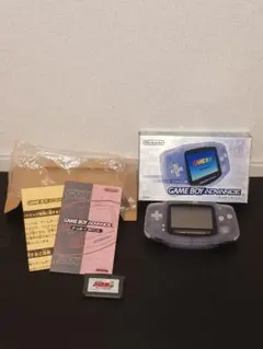 ゲームボーイアドバンス　本体　ミルキーブルー　箱　説明書　ソフト付き　完動品