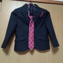 フォーマルスーツ サイズ110 黒 ネクタイ付き