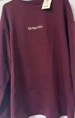 My Sugar Babe 長袖トレーナー バーガンディ