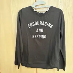 INGNI 黒い長袖Tシャツ Mサイズ メッセージプリント