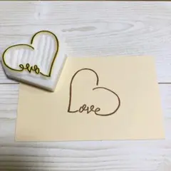 消しゴムはんこ　ハート　LOVE  ラブ