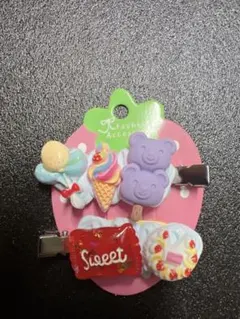 ホイップデコ　ヘアピン　前髪クリップ