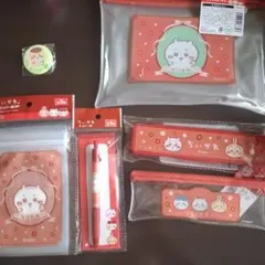 ちいかわ100均グッズ5点セット&くりまんじゅうのミニ缶バッチ!のサムネイル