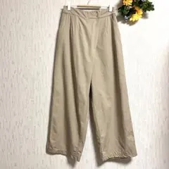 ナチュラルビューティーベーシック ベージュ ワイドパンツ 小さいサイズ XS