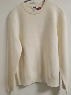 ユニクロ ウォッシャブルミラノリブ Mサイズ クルーネックセーター UNIQLO